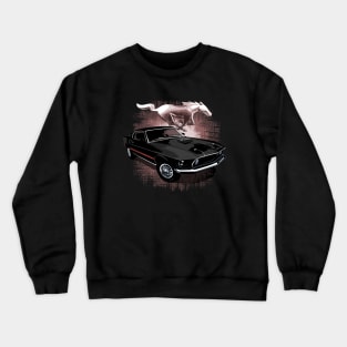 Black 69 Ford Mustang Mach 1 Crewneck Sweatshirt